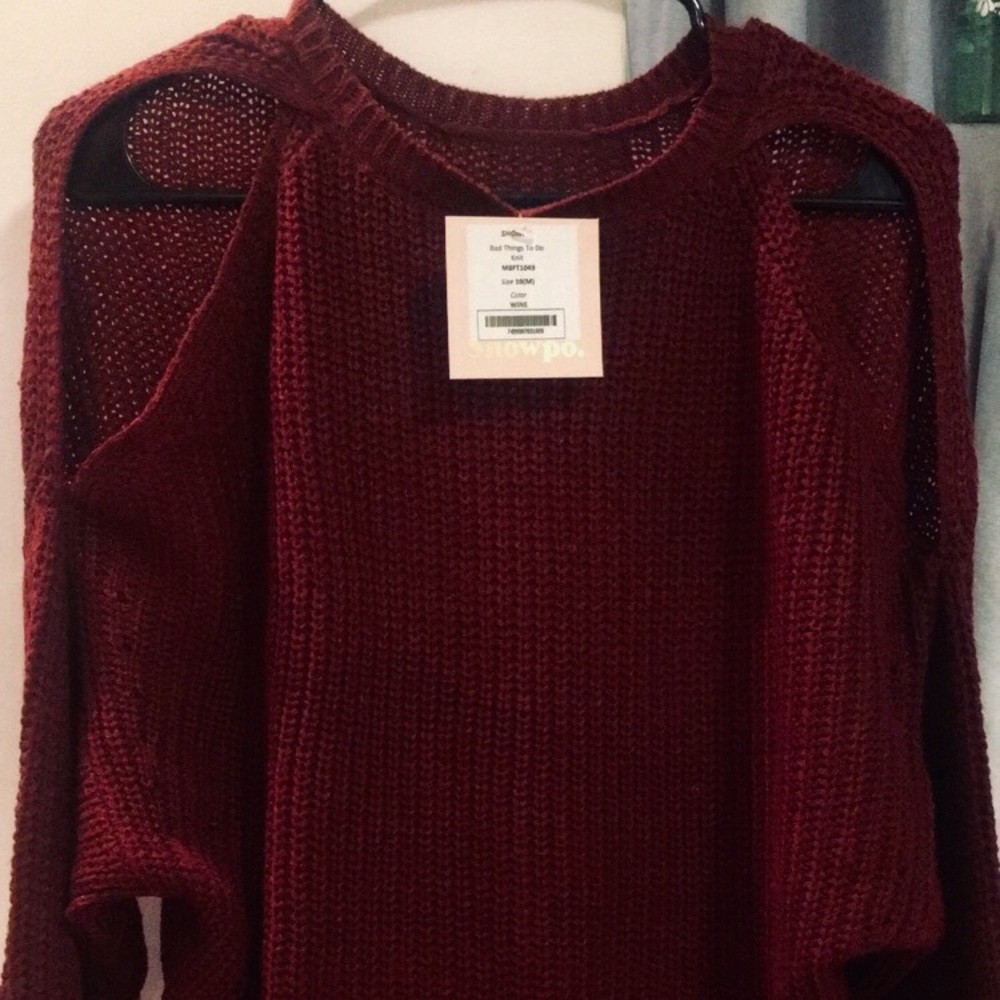 Burgundy wine red Blu Pepper sweater ❤️